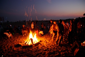 beach bonfires